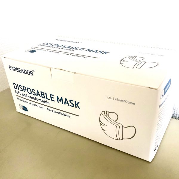 使い捨て不織布３層マスク 2,000枚（50枚入りのボックスが40セット）